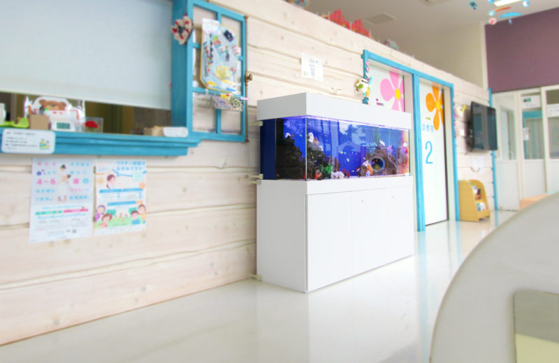 こどもクリニックに設置 アニメ映画のような150cm海水魚水槽をレンタル 水槽画像５