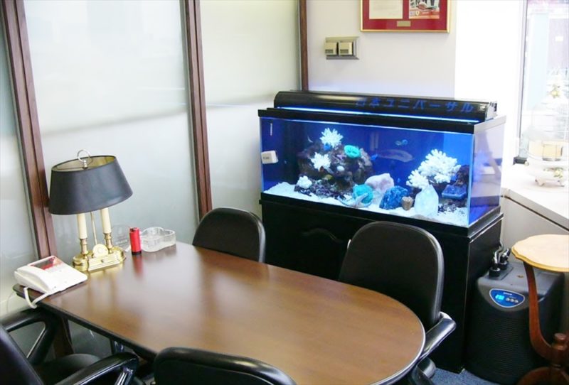 法律事務所様に90cm海水魚水槽を設置しました 水槽画像1