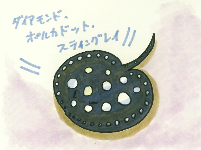 ダイヤモンドポルカドットスティングレイのイラスト画像
