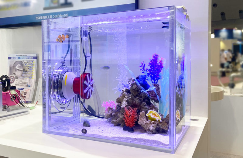 水中ギアの展示水槽をレイアウト!住友重機械工業株式会社様の海水水槽 水槽画像4