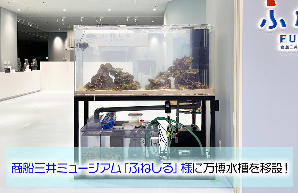 商船三井ミュージアム「ふねしる」様に万博水槽を移設！1.6m水槽のサムネイル画像