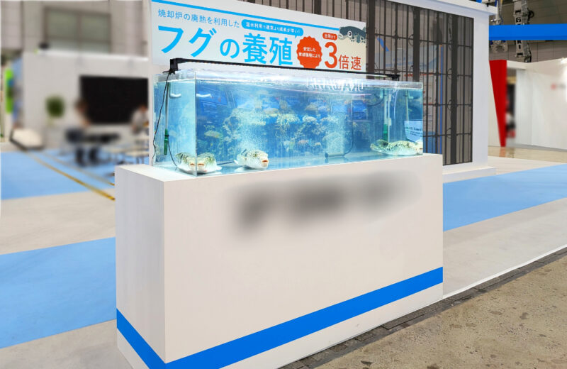 東京ビッグサイトのイベントブースにフグ展示用いけす水槽を短期レンタル! 水槽画像4