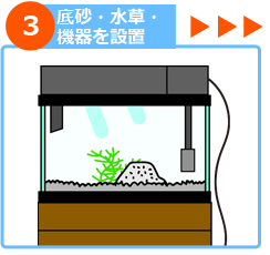 室内金魚水槽 設置ステップ3